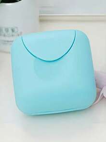 1 件纯色肥皂盒，带盖旅行肥皂容器，便携式肥皂盒，适用于露营健身房旅行必需品，防漏浴室储物，防水洗漱用品收纳盒，紧凑型肥皂盒，适用于淋浴浴室装饰，家居饰品，度假必备品 - 彩色 - 查看 7