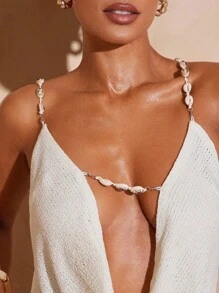 Hauture 女式纯色低胸露背吊带上衣