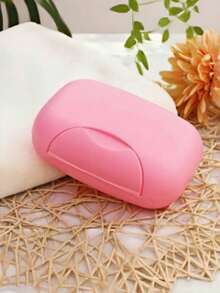 1 件纯色肥皂盒，带盖旅行肥皂容器，便携式肥皂盒，适用于露营健身房旅行必需品，防漏浴室储物，防水洗漱用品收纳盒，紧凑型肥皂盒，适用于淋浴浴室装饰，家居饰品，度假必备品 - 彩色 - 查看 9