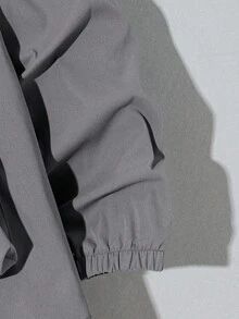 SHEIN 青少年男童休闲舒适百搭大口袋连帽夹克