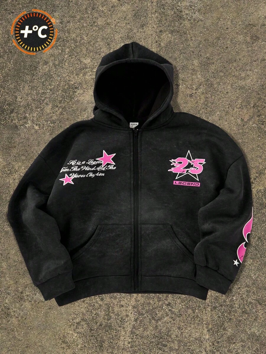 Bolty 1 Piece Tween Boy Casual Sports Street Fashion With Grab Material Graffiti Pattern Cardigan Hooded Sweatshirt Suitable For Kids Outfits Toddler Boy Clothes Back To School Boys Set Suitable For Birthday Parties, Evening Parties, Performances, Weddings, Baptisms, Opening Ceremonies Daily Suitable For Daily Use Suitable For School Suitable For Travel Suitable For Sports Suitable For Autumn And Winter Seasons Fall