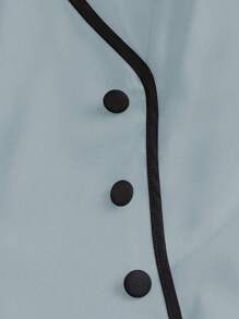 Selianne Váy chữ A không tay cổ chữ V thanh lịch mùa hè - Màu xanh lam - Xem 3