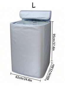 洗衣机罩 涤纶防水 顶装式洗衣机烘干机罩 防晒 银色涂层 防尘罩 - 彩色 - 查看 12