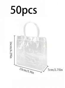 PVC Handbag Transparent Souvenir Bag Gift Bag Stall Gift Bag Plastic Clothing Store Bag - Clear - View 7