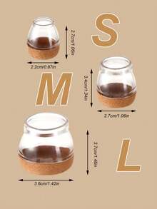 Madebyblanc Silent Table And Chair Foot Covers Thick Wear-Resistant Silicone Table Leg Pads Table Footstool Silent Non-Slip Protective Cover - Multicolor - View 8