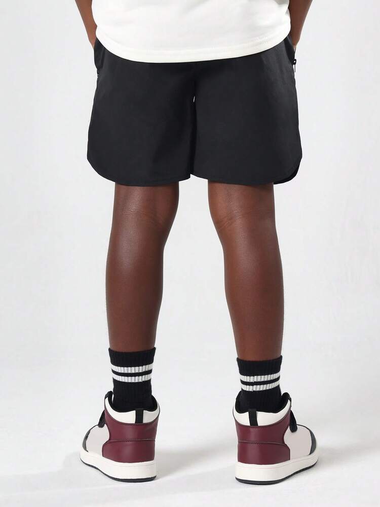 사이드 포켓이 있는 드로스트링 운동 반바지