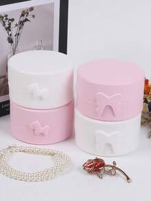 1 Hộp đựng đồ trang điểm hình ngựa mini nơ xinh xắn, hộp đựng trang sức, hộp tròn chống bụi di động dành cho cả nam và nữ, thích hợp cho du lịch ngoài trời, văn phòng, trường học, sử dụng hàng ngày ngày lễ tình nhân trở lại trường - Nhiều màu - Xem 12