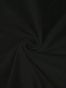 SHEIN 大码宽松心形刺绣女式 T 恤 - 黑色 - 查看 5