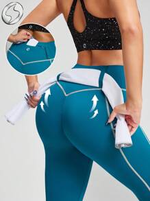 Innovista Butterweiche Workout Sport Leggings mit hoher Taille, V-Taille, Po-Anhebung, für täglichen Athleisure, Yoga, HIIT-Training, Büro bis Gym, hohe Dehnbarkeit, Aktivbekleidung Unterteil für Herbst, mit Tasche, Schleife, Komfort, Bewegungsfreiheit, funktionelle Mesh-Einsätze, atmungsaktiv, kniebeugefest, figurschmeichelnde Hose, Cardio, Outdoor-Übung, UV-Schutz, schweißfest, gesundes körperliches Training, Aerobic-Übung, neuer Herbststil für Frauen