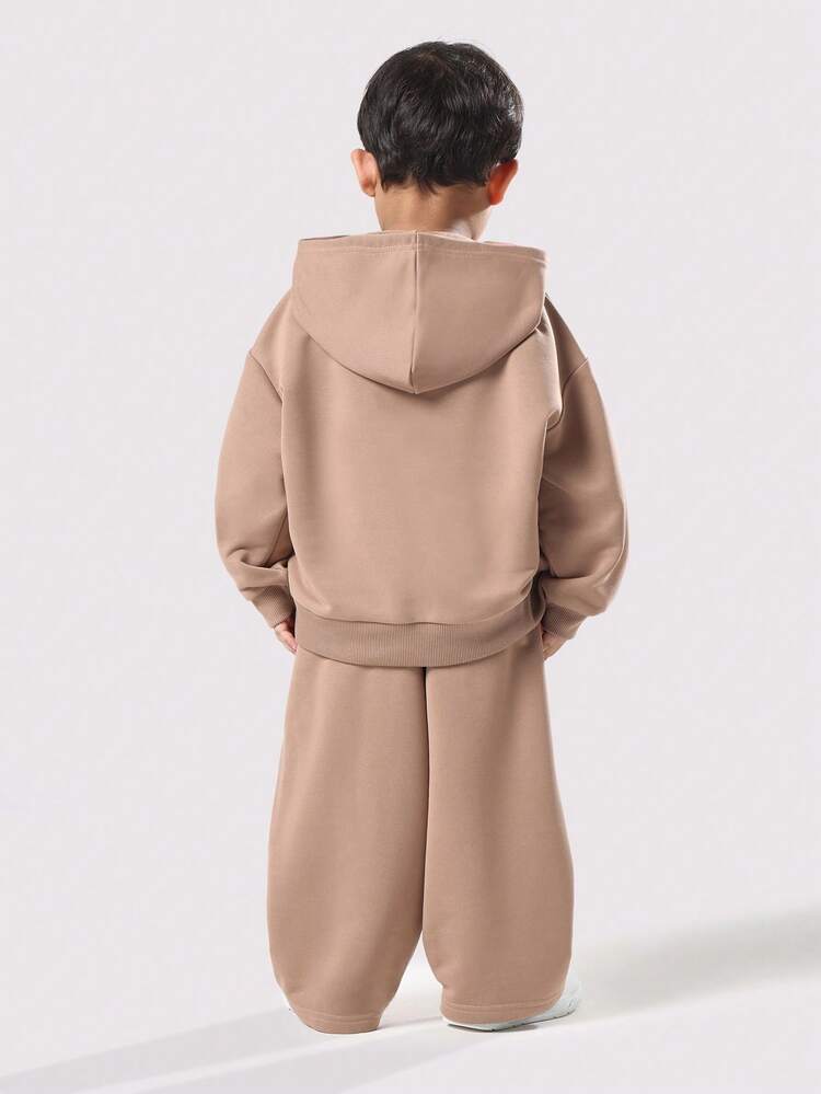 Hooded Fleece Sweatshirt With Matching Joggers