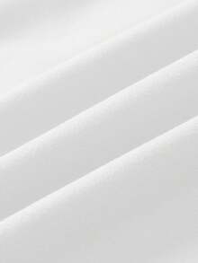 INAWLY Women's Right Shoulder Round Neck Ruffle Edge Slim Fit Short Sleeve Casual T-Shirt - White - View 4