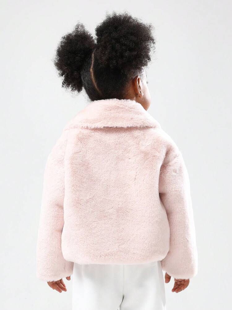 Plush Teddy Bear Coat With Soft Fur Texture