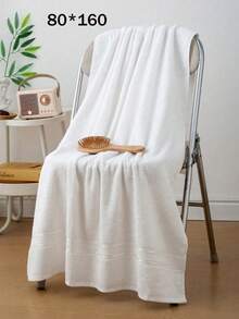 SHEIN 一套毛巾套装 - 包括一条 86*160cm 的大浴巾（简约图案）、一条 40*76cm 的小面巾和一条 34*34cm 的手巾。速干、吸水性强、触感柔软，适用于浴室、酒店、健身房、旅行、假日礼品、海滩、户外、客厅、学校入口、美容院、家庭浴室等场所。 - 白色 - 查看 11