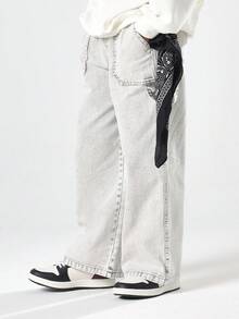 SUMWON Basic White Pullover Sweatshirt Long Sleeve Casual Crewneck Cotton Blend Winter Fall Streetwear Fashion Classic School College Essential Unisex Everyday Wear