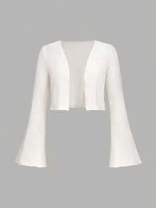 SHEIN MOD Conjunto de 2 piezas para mujer talla grande con vestido de tirantes finos y chaqueta - Albaricoque - Ver 8