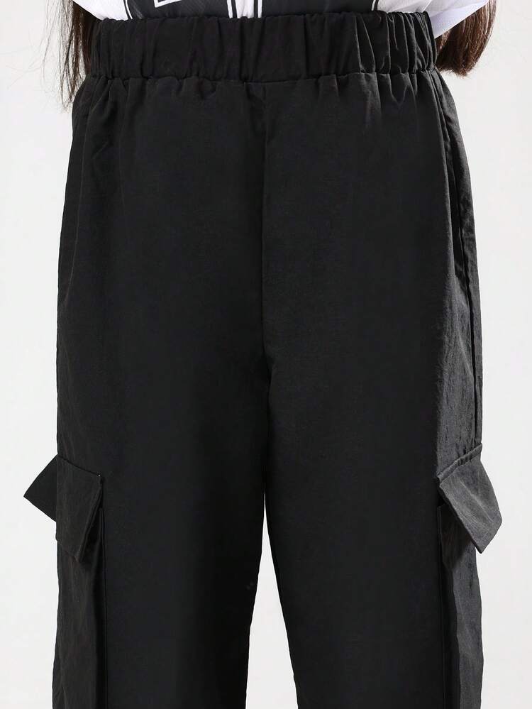 Crop Jersey T-Shirt With Lace Insert And Varsity Number Print