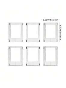 简约多功能冰箱贴和装饰贴纸情人节、情人节婚礼、生日、相框、亚克力冰箱磁性相框、亚克力照片相框、双面照片冰箱磁铁相框、透明图片展示框、万圣节装饰 - 白色 - 查看 5