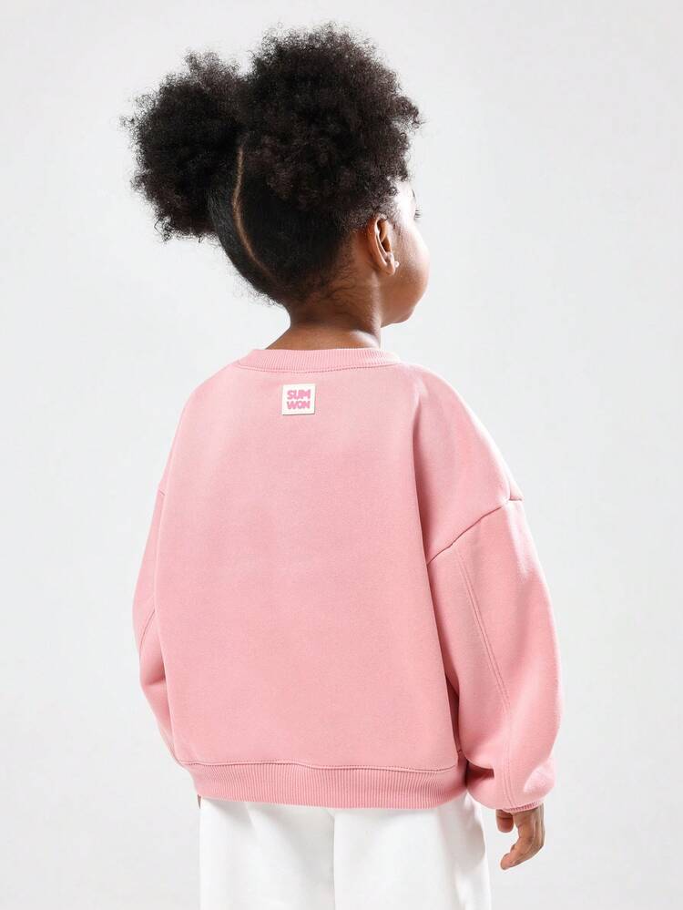 Moletom com gola redonda e logotipo de borboleta