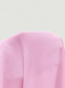 Solflare 大码女式黄色短袖休闲系带束腰优雅度假装，适合春夏、夏季、夏季穿着，也可作婚礼宾客连衣裙或束腰连衣裙。 - 粉色 - 查看 8