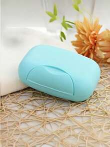 1 件纯色肥皂盒，带盖旅行肥皂容器，便携式肥皂盒，适用于露营健身房旅行必需品，防漏浴室储物，防水洗漱用品收纳盒，紧凑型肥皂盒，适用于淋浴浴室装饰，家居饰品，度假必备品 - 彩色 - 查看 8