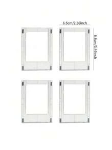 简约多功能冰箱贴和装饰贴纸情人节、情人节婚礼、生日、相框、亚克力冰箱磁性相框、亚克力照片相框、双面照片冰箱磁铁相框、透明图片展示框、万圣节装饰 - 白色 - 查看 4