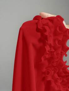 Slaydiva Elegantes weißes figurbetontes Partykleid mit V-Ausschnitt, Rüschen und Schulterausschnitt, geeignet für Frühling/Sommer - Party