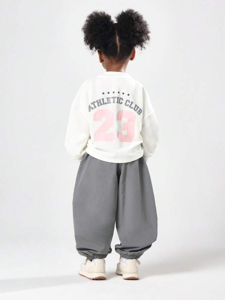 Oversized Athletic Club Sweatshirt With Elastic Joggers