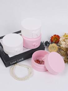 1 Hộp đựng đồ trang điểm hình ngựa mini nơ xinh xắn, hộp đựng trang sức, hộp tròn chống bụi di động dành cho cả nam và nữ, thích hợp cho du lịch ngoài trời, văn phòng, trường học, sử dụng hàng ngày ngày lễ tình nhân trở lại trường - Nhiều màu - Xem 13