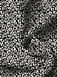 EMERY ROSE Chemise ample imprimé léopard, unie et décontractée, convenable pour l'été