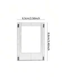 简约多功能冰箱贴和装饰贴纸情人节、情人节婚礼、生日、相框、亚克力冰箱磁性相框、亚克力照片相框、双面照片冰箱磁铁相框、透明图片展示框、万圣节装饰 - 白色 - 查看 11