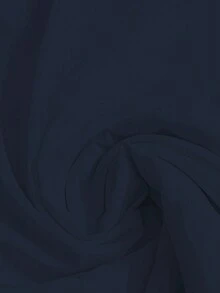 Selianne V领无袖收腰A字型优雅时尚夏装 - 藏蓝色 - 查看 3