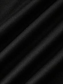 SHEIN 2 件装青少年男孩休闲运动街头时尚抓绒材质大字母图案连帽运动衫和喇叭裤套装适合儿童服装幼儿男孩服装返校男孩套装适合生日派对、晚会、表演、婚礼、洗礼、开幕式日常适合日常使用适合上学适合旅行适合运动适合秋冬季节 - 黑色 - 查看 6