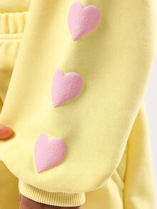 Bộ áo nỉ hai mảnh màu vàng SUMWON dành cho bé gái, kiểu dáng năng động, thích hợp mặc đi chơi mùa đông, thu, xuân, đi nghỉ mát. - Màu vàng - Xem 6