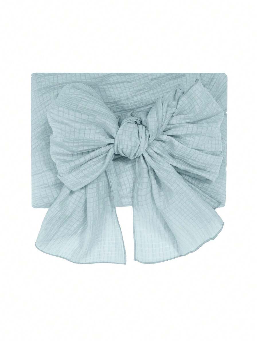 Irokai Solid Color Elegant Knotted Fashionable Yukata, Suitable For Summer Wear - Blue - View 1