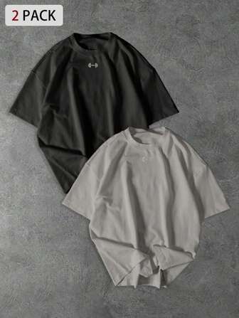 Sport MetroGents 男士休闲纯色短袖运动T恤