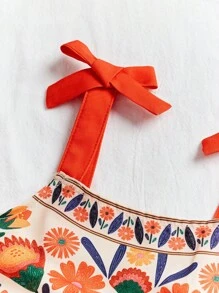 Travachic KIDS Babygirl 可爱花卉印花无袖夏季度假连衣裙 - 彩色 - 查看 4