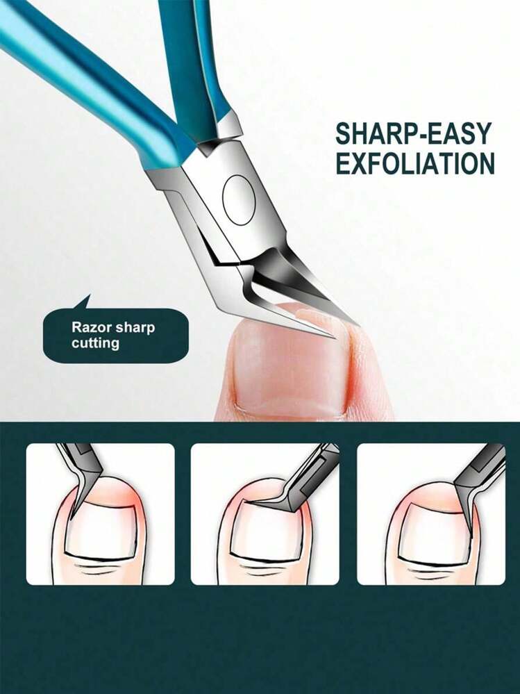 Ultra-Sharp Precision Nail Clippers - Professional-Grade Thick Nail Trimmer & Edge Cutter For Ingrown Paronychia Correction, Perfect At-Home Manicure & Pedicure, Easy To Use & Clean,Bag,Organizer,Storage - Blue - View 5