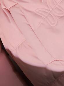 SHEIN Girls' Butterfly Embroidered 3D Pattern Padded Thick Warm Comfortable Fashionable Elegant Chic Formal Dance Party Coat, Autumn/Winter Fall