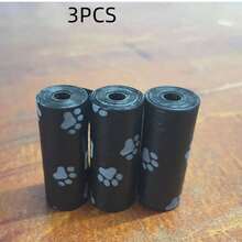 SHEIN Extra Thick Dog Poop Bags - Leak Proof & Waste-Free Pet Waste Bags For Outdoor Adventures, Camping & Travel (Convenient & Portable For Dog Owners, Random Roll Core Does Not Affect Quality) - Black - View 6