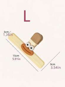 SHEIN 1/2 件可爱卡通零食夹，多功能食品封口机，防潮收纳夹，适用于厨房、办公室、学校 - 塑料食品袋密封夹，家用厨房收纳配件 - 彩色 - 查看 13