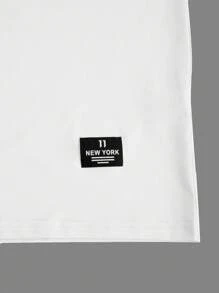 Manfinity Homme Bộ áo thun cổ tròn tay ngắn và quần short màu tương phản dành cho nam - Nhiều màu - Xem 4