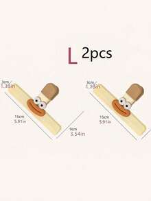 SHEIN 1/2 件可爱卡通零食夹，多功能食品封口机，防潮收纳夹，适用于厨房、办公室、学校 - 塑料食品袋密封夹，家用厨房收纳配件 - 彩色 - 查看 15