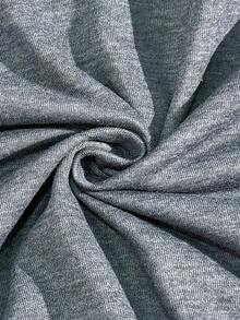 Teen Girl Solid Color Minimalist Casual Sweatshirt Fall Winter - Dark Grey - View 6