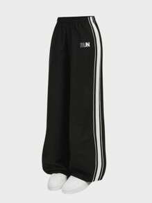 SHEIN Girlism 3pcs/Set Teen Girl Casual Outfit, Including Hoodie Sweatshirt, Spaghetti Strap Backless Top, And Elastic Waist Pants, Back To School Wear, Autumn, Streetwear, Concert Outfit Fall Winter - Multicolor - View 12