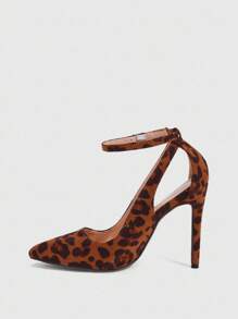 CUCCOO SZL 女士豹纹尖头优雅高跟鞋优雅基础款商务休闲商务时尚万圣节圣诞节迪斯科派对性感夜店坏人秋季 - 棕色 - 查看 5