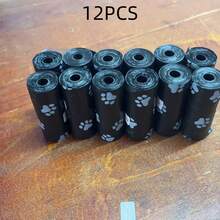 SHEIN Extra Thick Dog Poop Bags - Leak Proof & Waste-Free Pet Waste Bags For Outdoor Adventures, Camping & Travel (Convenient & Portable For Dog Owners, Random Roll Core Does Not Affect Quality) - Black - View 11