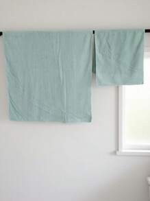 1条（轻薄款）珊瑚绒纯色菠萝图案，轻便毛巾或浴巾。珊瑚绒超细纤维柔软吸水，家用速干毛巾，浴室浴巾。请选择您需要的尺寸 - 薄荷綠 - 查看 4