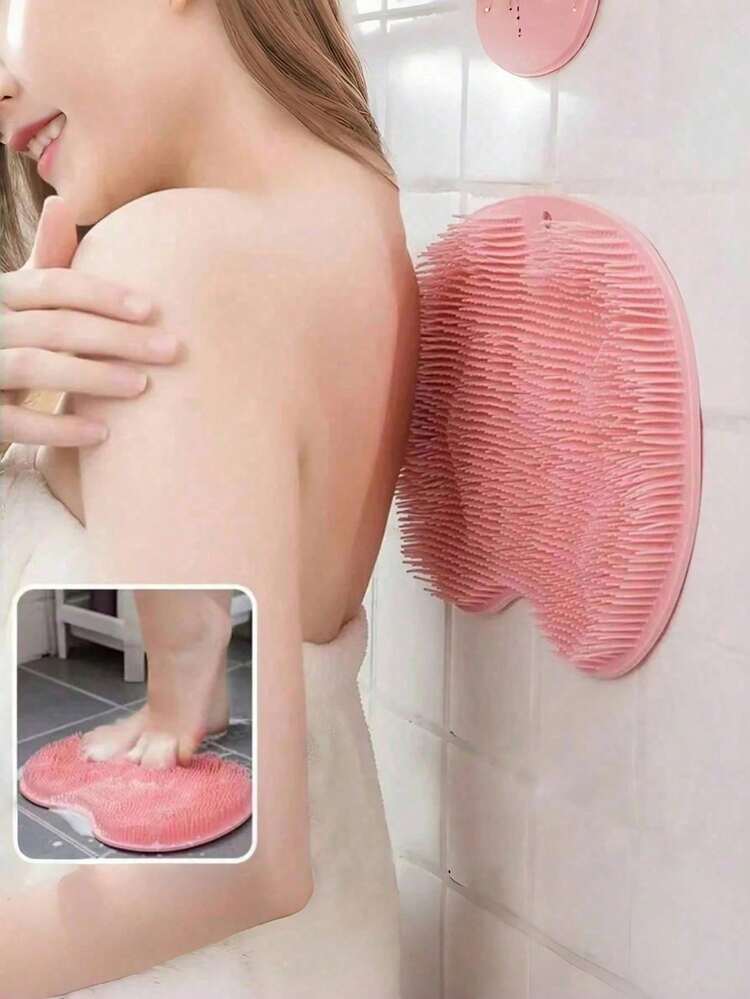 1PC Silicone Exfoliating Body Scrubber With Suction Cups Wall Mounted Shower Back Massager Foot Scrubber Waterproof Dead Skin Remover Brush For Callus Back Acne Muscle Relief Random Color Bathroom Spa Gym Recovery Skincare Essential Massage Tool Exfoliator Spa Accessory Muscle Recovery Tool Relaxation Device - Multicolor - View 16