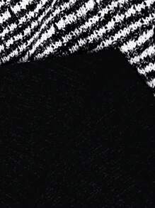 Cárdigan a cuadros casual y de trabajo, talla grande, otoño/invierno - Negro - Ver 6