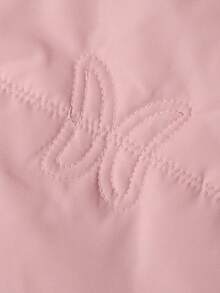 SHEIN Girls' Butterfly Embroidered 3D Pattern Padded Thick Warm Comfortable Fashionable Elegant Chic Formal Dance Party Coat, Autumn/Winter Fall